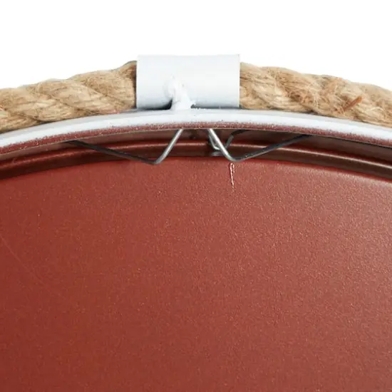 Turquoise Coastal Metal Wall Clock {6}