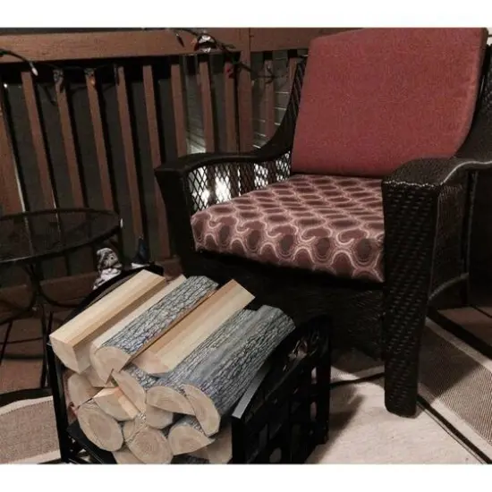 Hastings Home Black Scrolls Firewood Storage Rack {6}