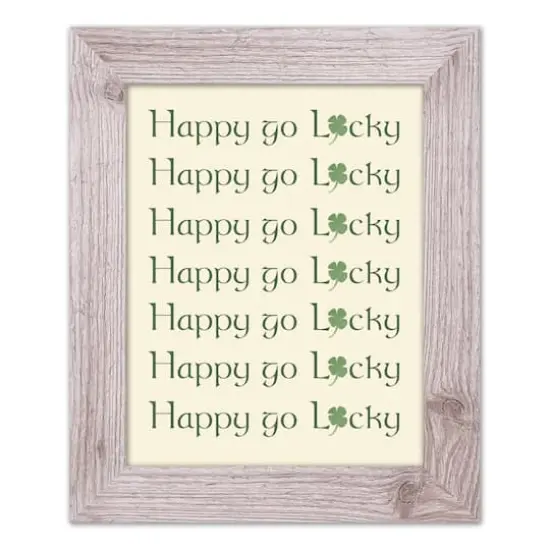Happy Go Lucky Framed Print White {1}