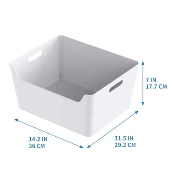 Extra Large White Open Storage Bin by Simply Tidy&reg; {5}