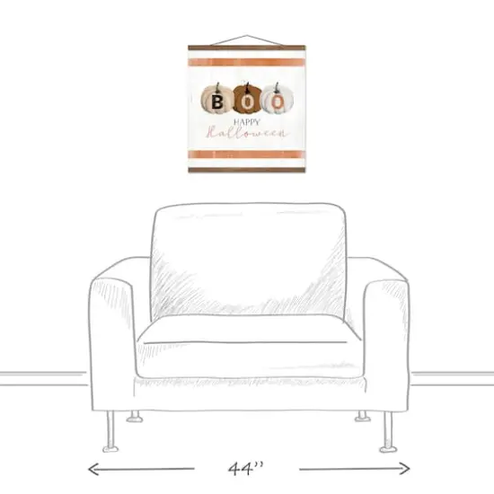 Halloween Pumpkins Teak Hanging Canvas {4}
