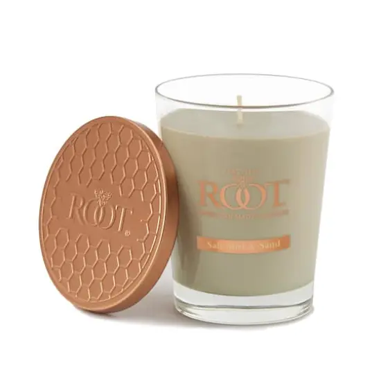 Root Candles 10.5oz. Large Scented Honeycomb Veriglass Jar Candle Salt Mist and Sand {1}