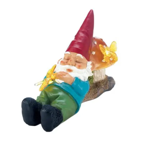 8" Solar-Powered Sleepy Gnome {5}