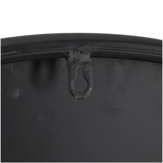 31" Modern Black & Gold Metal Wall Clock {6}