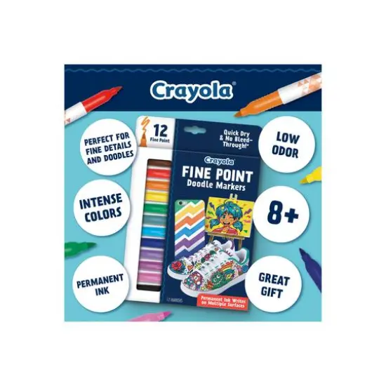 Crayola&reg; Fine Point Doodle Markers, 12ct. {6}