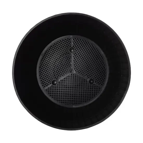 Glitzhome&reg; 30" Solar Lighted Black Plastic Hanging Planter {7}