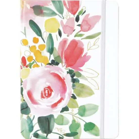 JAM Paper Beautiful Floral Hardcover Notebook with Elastic Band {1}