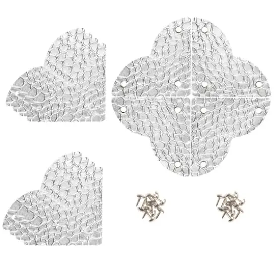 Dritz Home Nickel Textured Quatrefoil Corners {8}