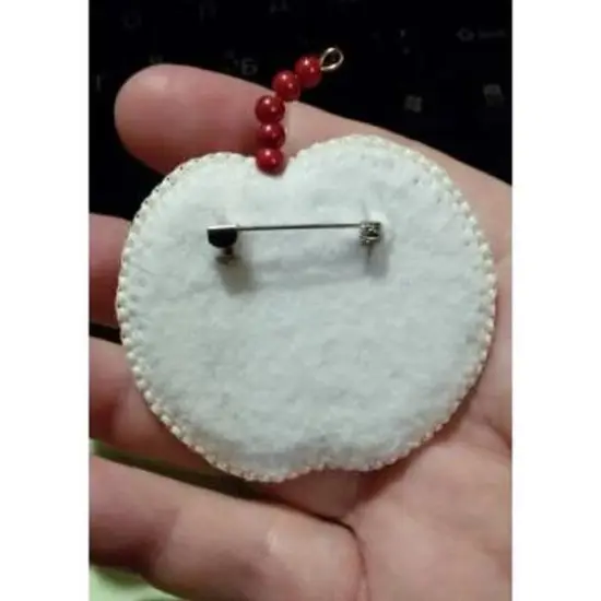 Crystal Art Beadwork Kit For Creating Brooch Red Apple {5}