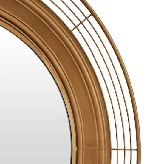 Brown Metal Bohemian Wall Mirror 36" x 36" x 4" {4}