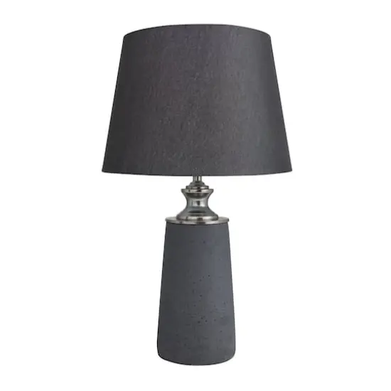 Black Cement Modern Table Lamp, 24" x 14" x 14" {1}
