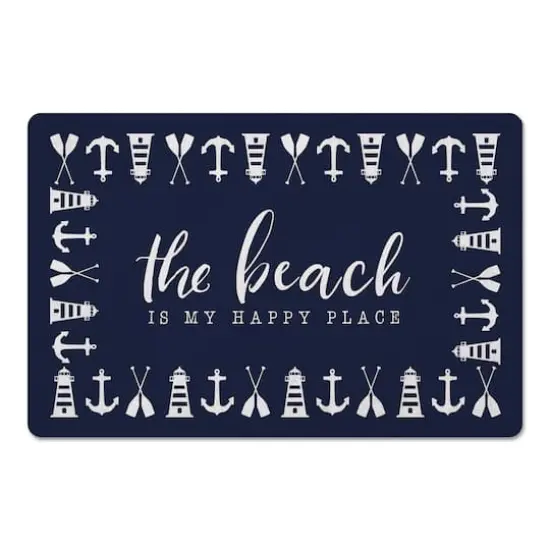 The Beach is My Happy Place Floor Mat {1}