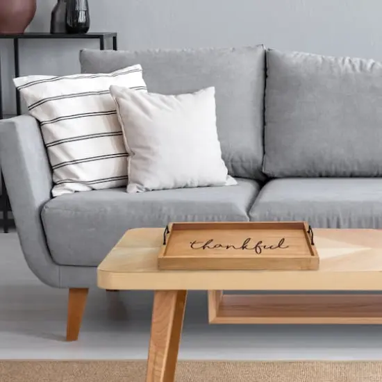 Elegant Designs&trade; 15.5" Thankful Serving Tray with Handles {5}