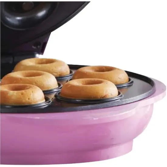 Brentwood Pink Nonstick Mini Donut Maker {6}