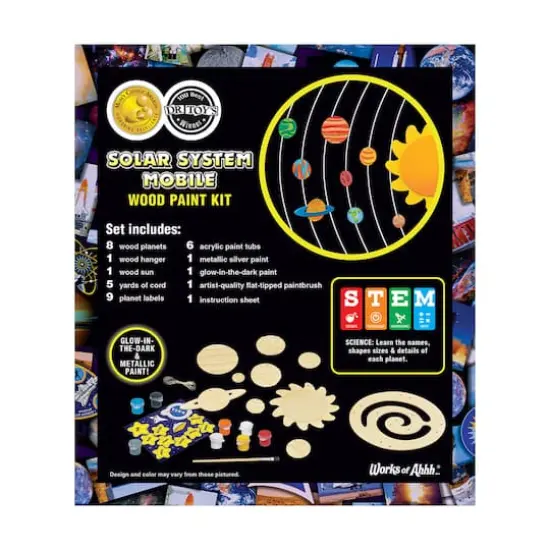 Works of Ahhh... Wood Paint Kit - NASA Solar System Mobile {3}