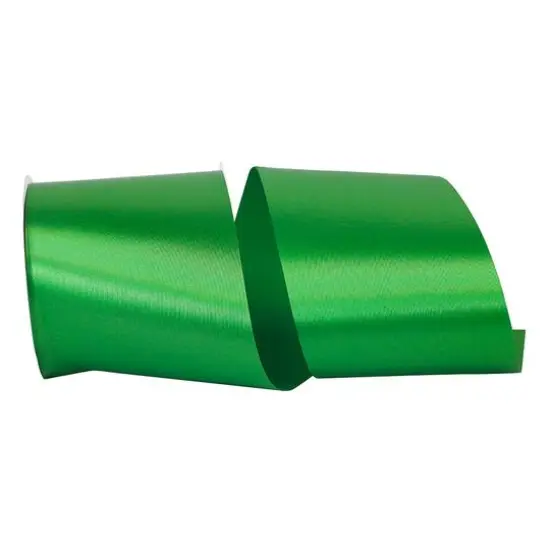 JAM Paper 4" x 50yd. Satin Allure Single Face Ribbon Emerald {1}