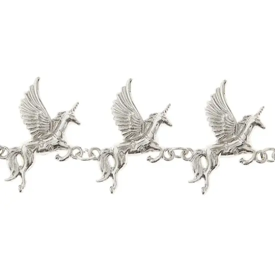 Rhodium Metal Unicorn Charms, 23mm by Bead Landing&trade; {1}