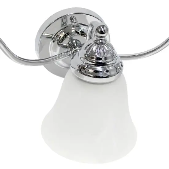 Lalia Home Essentix Alabaster 3 Light Glass Vanity Chrome {7}