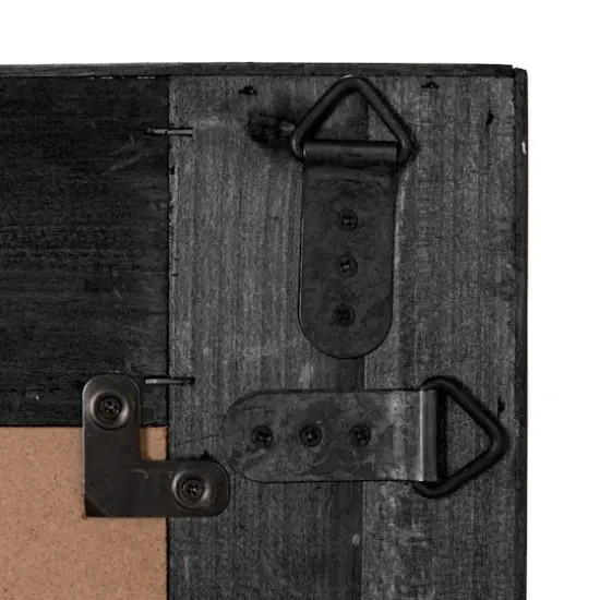 Hello Honey® 25.5" Handwoven Rattan Rectangle Wall Mirror Black {10}