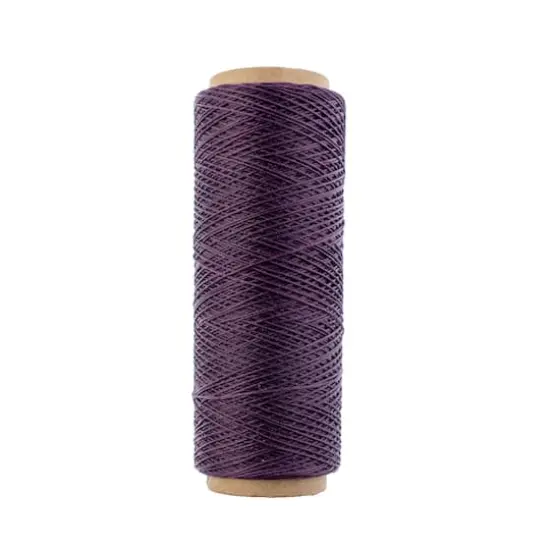 Gudebrod 0.015" 3 Ply Waxed Thread, 500ft. Purple {3}