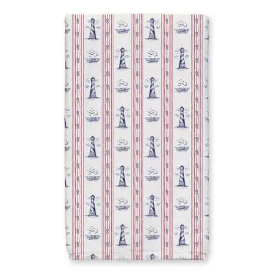 Home Captain Wheel & Lighthouse Tea Towel Set {4}