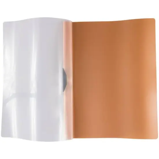 JAM Paper 9" x 12" Plastic Report Cover with Slide Lock Clip, 20ct. Gold {7}