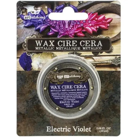 Finnabair Art Alchemy Metallique Wax, 0.68oz. Electric Violet {1}