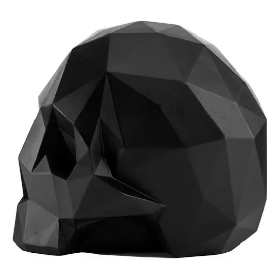 6" Black Origami Skull Tabletop Figurine {6}