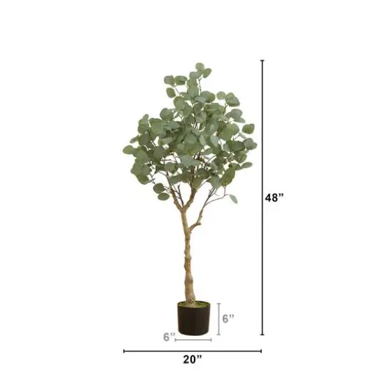 4ft. Potted Artificial Eucalyptus Tree {6}