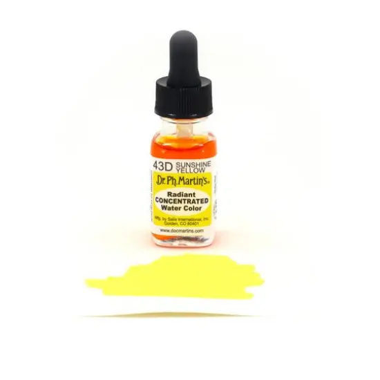 Dr. Ph. Martin's&reg; Radiant Concentrated Watercolor, 0.5oz. 43D Sunshine Yellow {4}