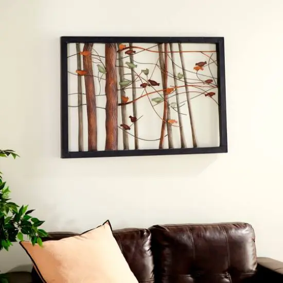 Multicolor Metal Farmhouse Birds Wall Decor {9}