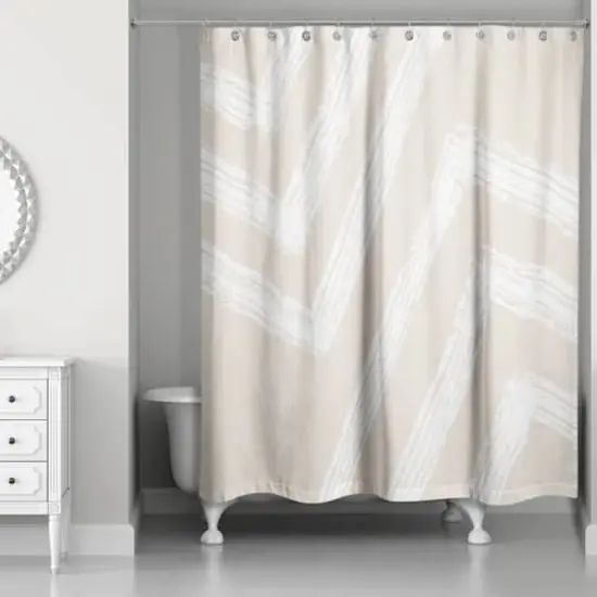Neutral Zags Shower Curtain {3}