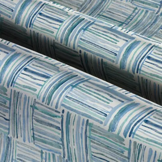 Springs Creative Modern Coastal Riot Raffia Blue Fabric {3}