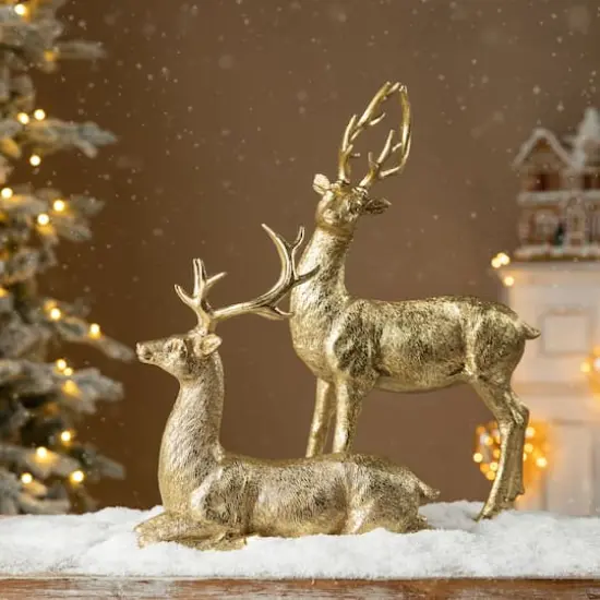 Glitzhome&reg; 16.25" Standing Reindeer Table D&eacute;cor {6}