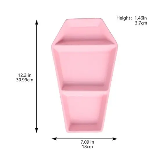 12" Pink Coffin 3-Section Ceramic Platter by Ashland&reg; {5}