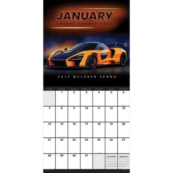 TF Publishing 2024 Dream Cars Wall Calendar {4}