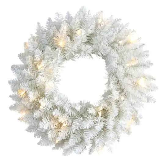 18" Pre-Lit Colorado Spruce Christmas Wreath {1}