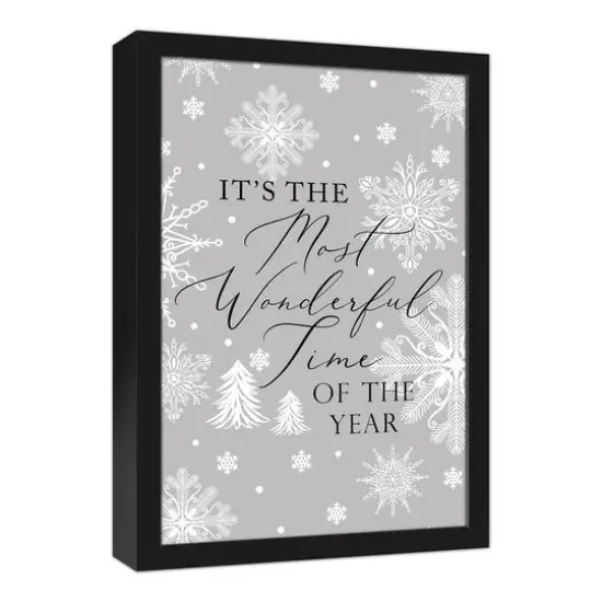 The Most Wonderful Time of the Year 13.73" x 19.73" Black Framed Canvas {3}