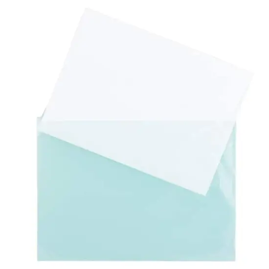 JAM Paper 5.063" x 7.188" Cello Sleeves with Self Adhesive Closures, 100ct. Aqua {6}