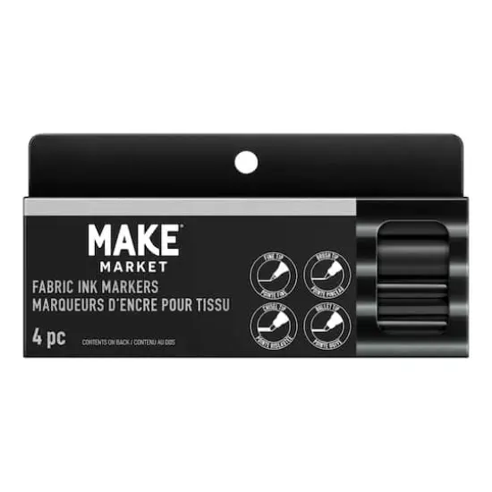 Black Permanent Fabric Ink Marker Set by Make Market&reg; {5}