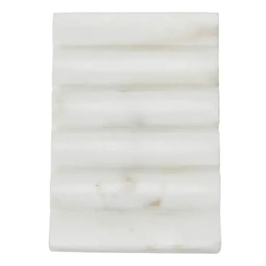 Hello Honey&reg; 5" Contemporary Carved Marble Bathroom Soap Dish {3}