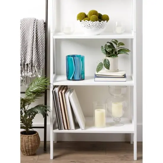 6.5" Small Blue Cylinder Glass Vase {8}