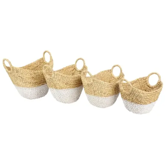 CosmoLiving by Cosmopolitan Brown Seagrass Contemporary Storage Basket Set {1}
