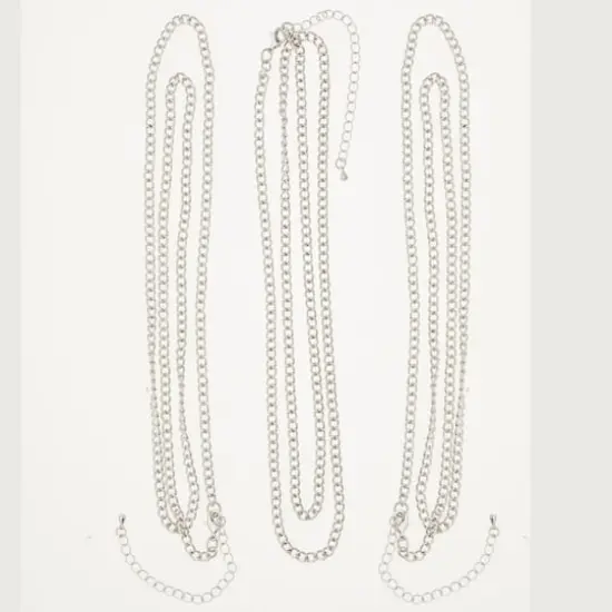 Rhodium Curb Chain Necklaces By Bead Landing&trade; {1}