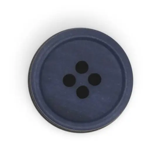 Dritz&reg; 18mm Recycled Paper Round Button, 9ct. Dark blue {5}