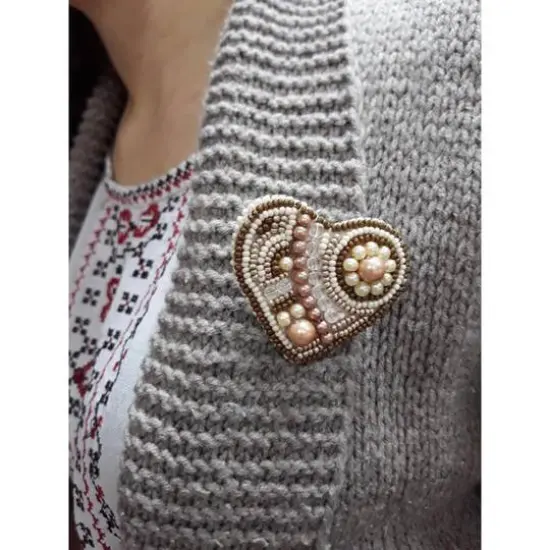 Crystal Art Beadwork Kit For Creating Brooch Set Of Pictures Gingerbread {3}