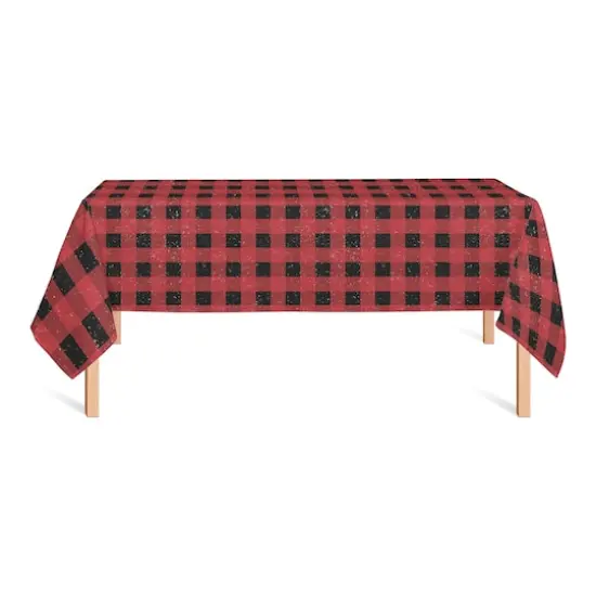 Red Black Buffalo Check 58x102 Tablecloth {3}