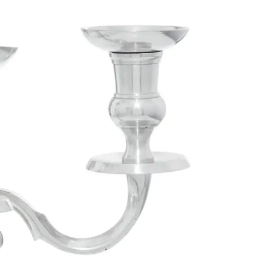 Silver Aluminum Traditional Candlestick Holders, 24" x 16" x 16" {5}