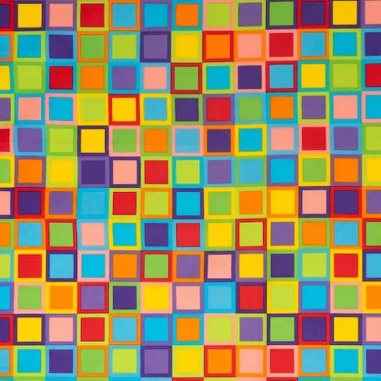SINGER Rainbow Blocks Cotton Fabric {1}
