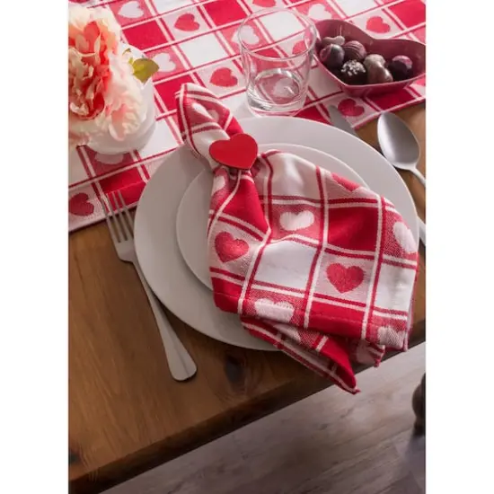 DII&reg; Hearts Woven Check Napkins, 6ct. {4}